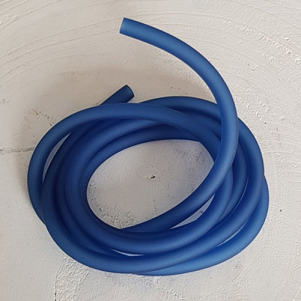 1 meter Pvc-h&aring;lig sladd 6,5 mm m&ouml;rkbl&aring;