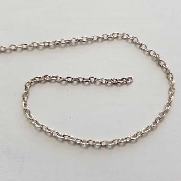 1 m&egrave;tre de chaine plate Argent N&deg;12 03 x 02 mm