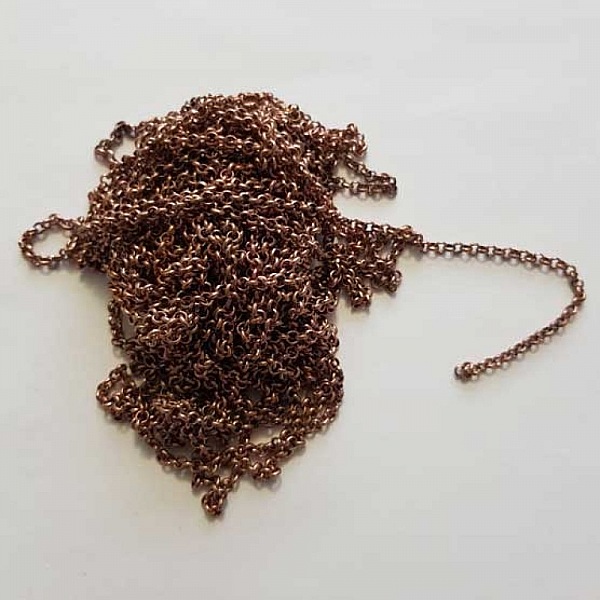 1 m&egrave;tre de chaine plate Cuivre N&deg;16 03 x 03 mm