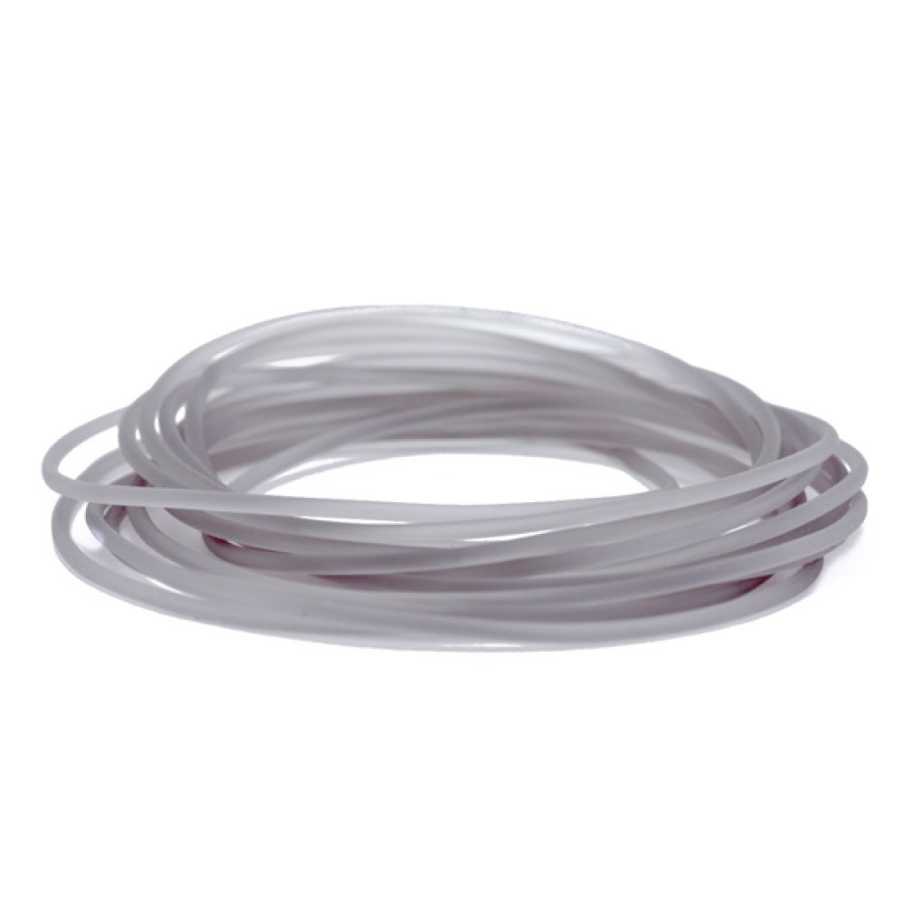 1 meter 1,5 mm ljusgrå PVC-tråd.