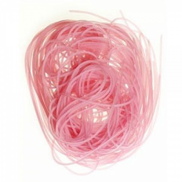 1 meter 1,5 mm rosa PVC-tr&aring;d.