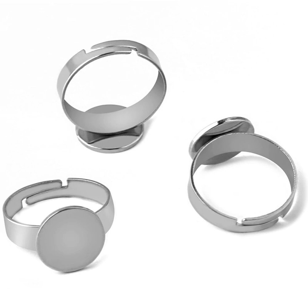 1 x 10 mm rund bricka ringhållare Silver N°09