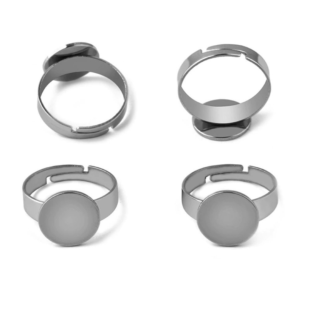 1 x 10 mm rund bricka ringhållare Silver N°09