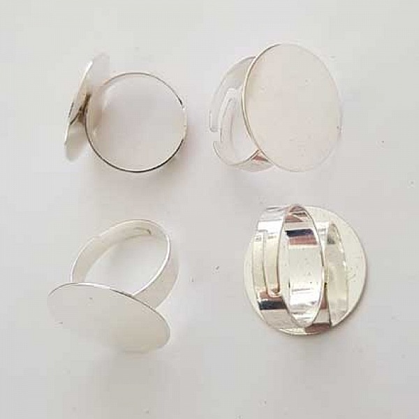 1 support bague ronde de 17 mm Argent N&deg;30