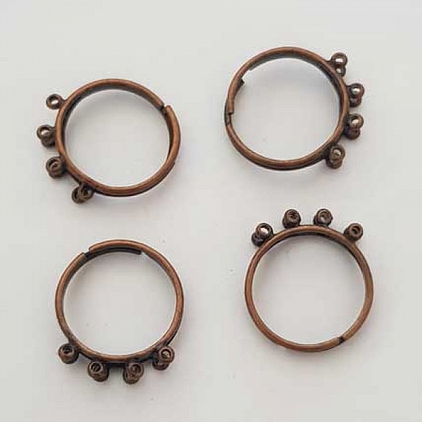 1 support bague r&eacute;glable 6 anneaux Bronze N&deg;03