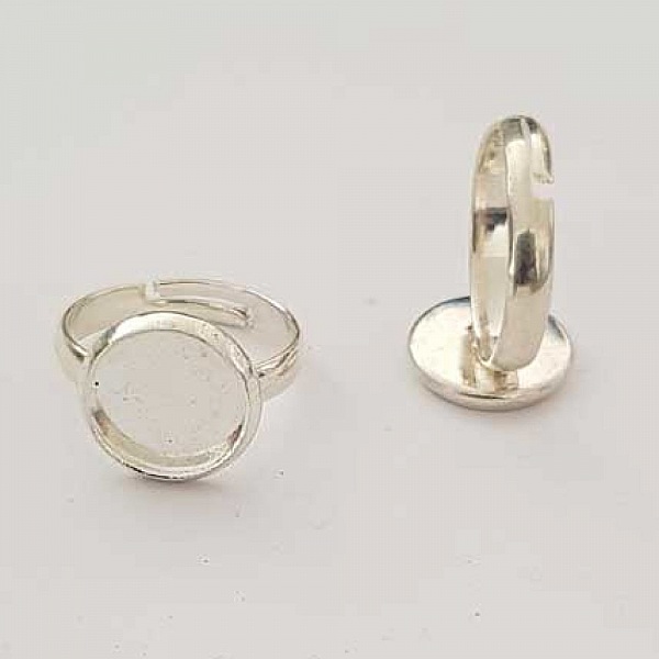 1 support bague r&eacute;glable de 10 mm Argent N&deg;24