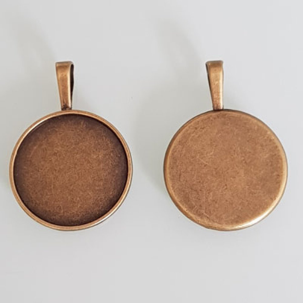 1 hållare för cabochon 25 mm N°01 Brons