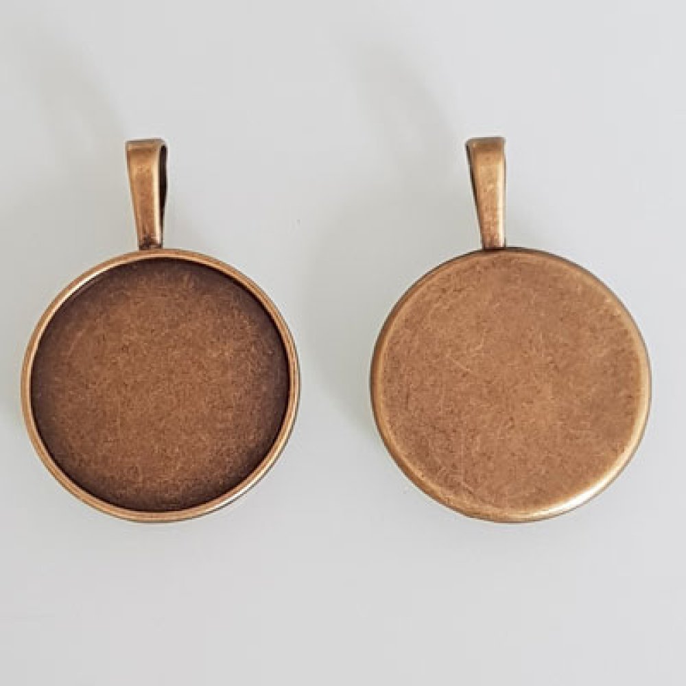 1 hållare för cabochon 25 mm N°01 Brons