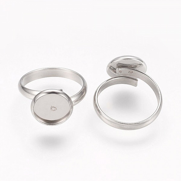 1 support cabochon bague de 20 mm Argent N&deg;05
