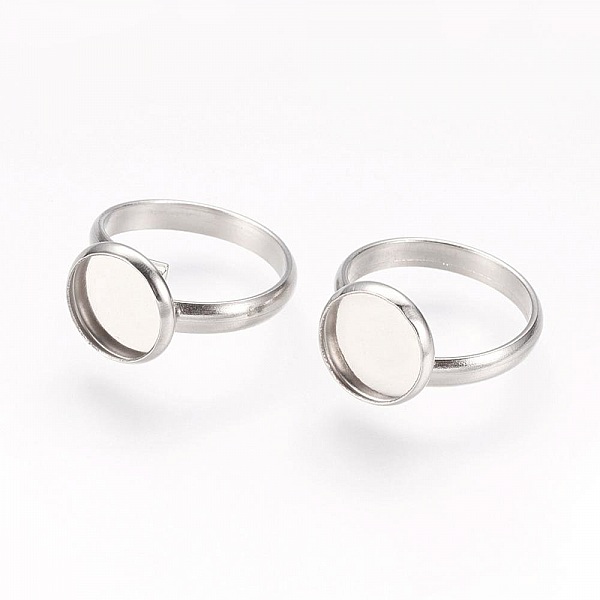 1 ring cabochonh&aring;llare 12 mm Silver N&deg;05