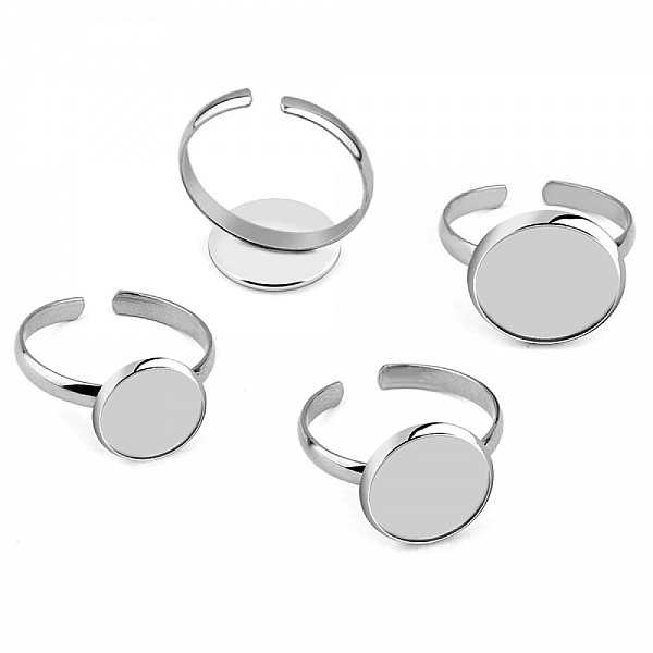 1 ring cabochonh&aring;llare 10 mm Silver N&deg;06
