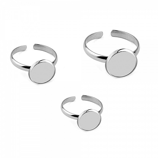 1 ring cabochonh&aring;llare 10 mm Silver N&deg;06