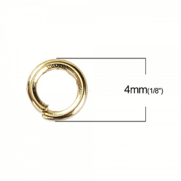 20 &ouml;ppna f&ouml;rbindningsringar 04 mm guld
