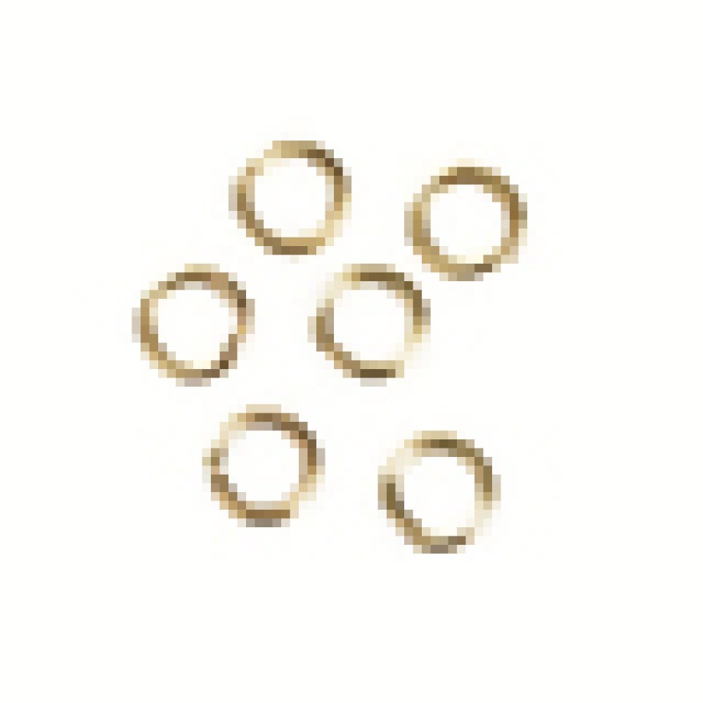 20 öppna förbindningsringar 04 mm guld