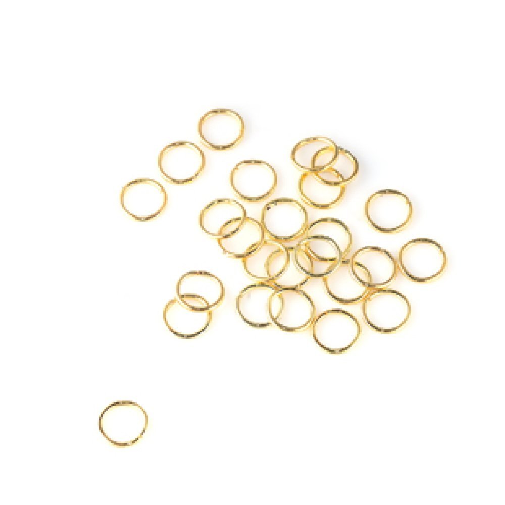 20 öppna förbindningsringar 07 mm guld
