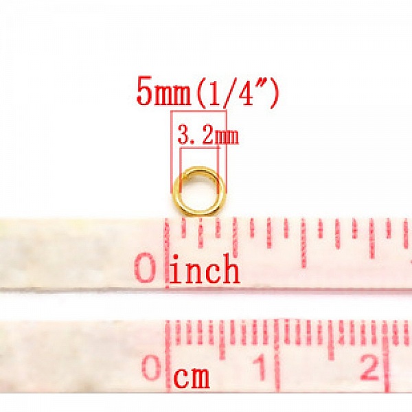 20 &ouml;ppna f&ouml;rbindningsringar 05 mm guld
