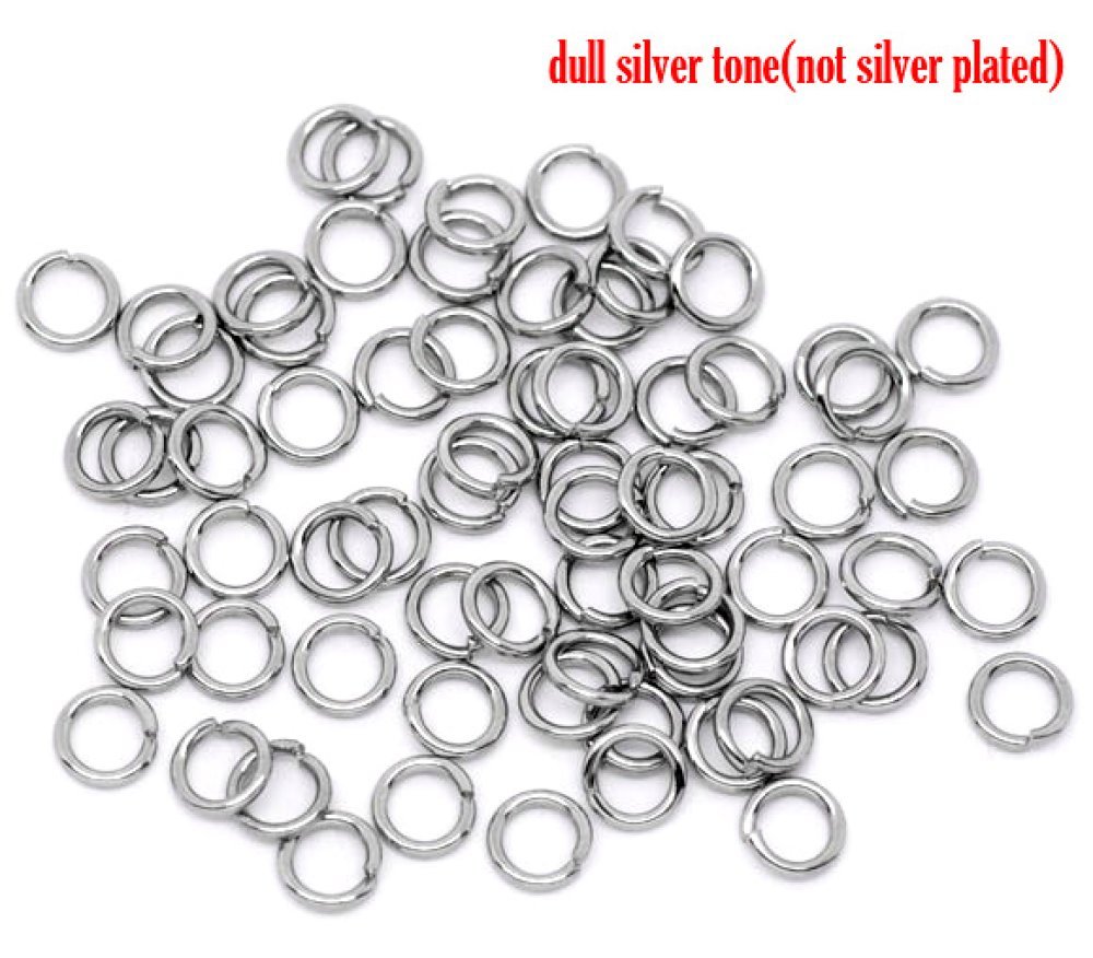 20 öppna förbindningsringar 07 mm silver antik