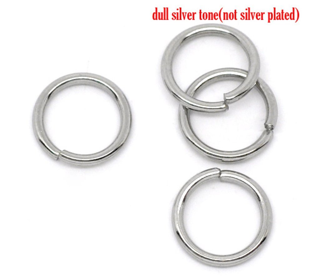 20 öppna förbindningsringar 07 mm silver antik