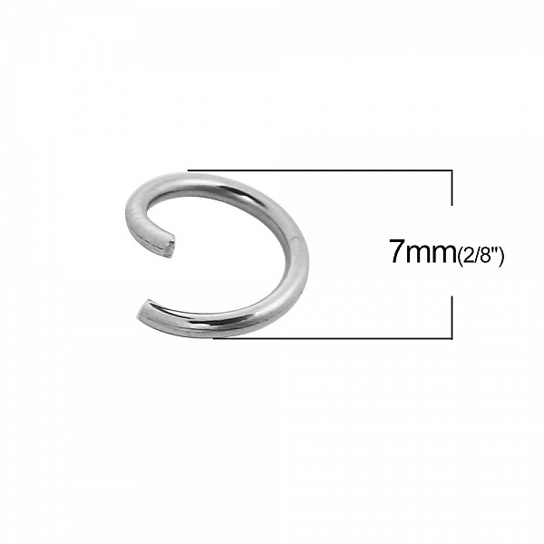 20 &ouml;ppna anslutningsringar 07 mm Rostfritt