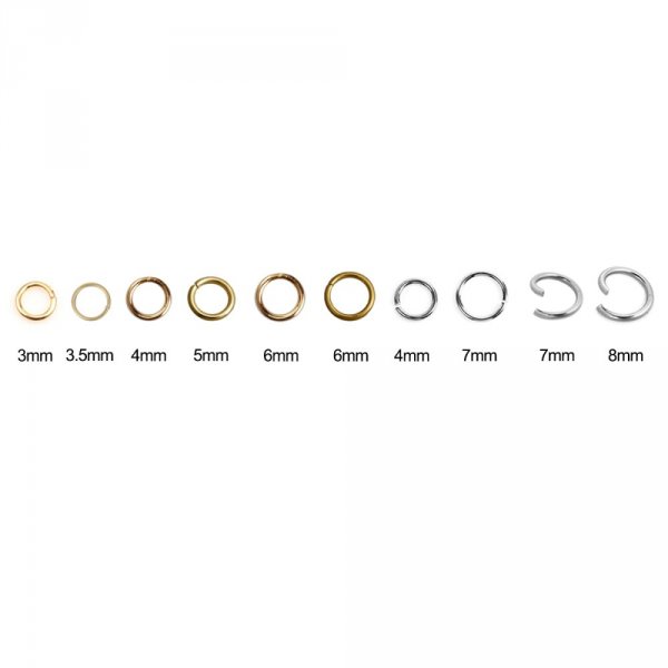 20 &ouml;ppna anslutningsringar 08 mm Rostfritt