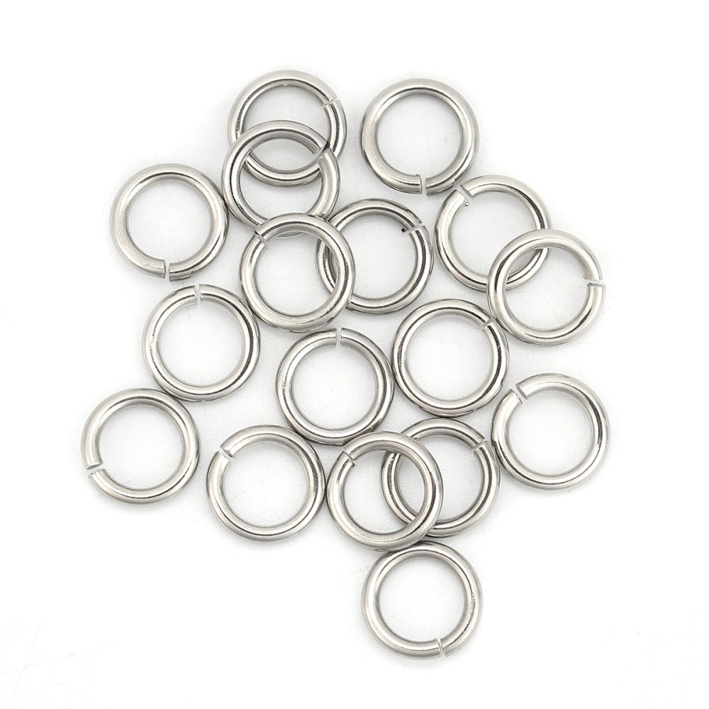 20 öppna anslutningsringar 09 mm Rostfritt