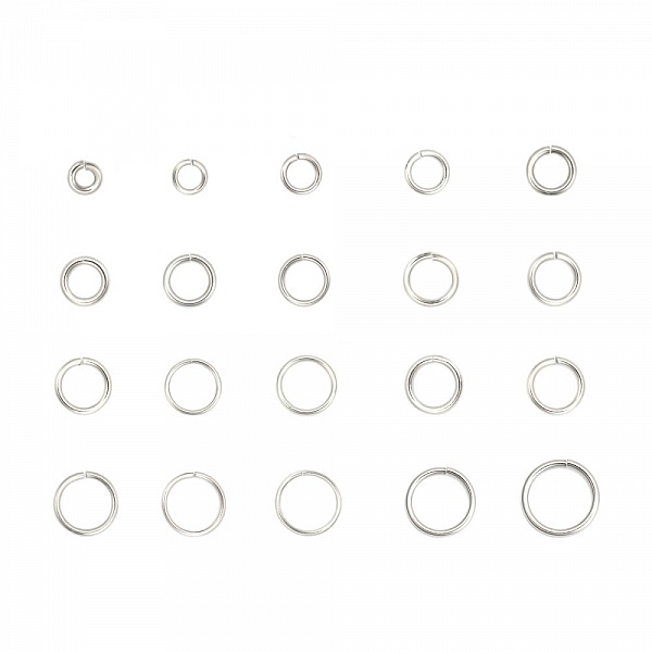 20 &ouml;ppna anslutningsringar 09 mm Rostfritt