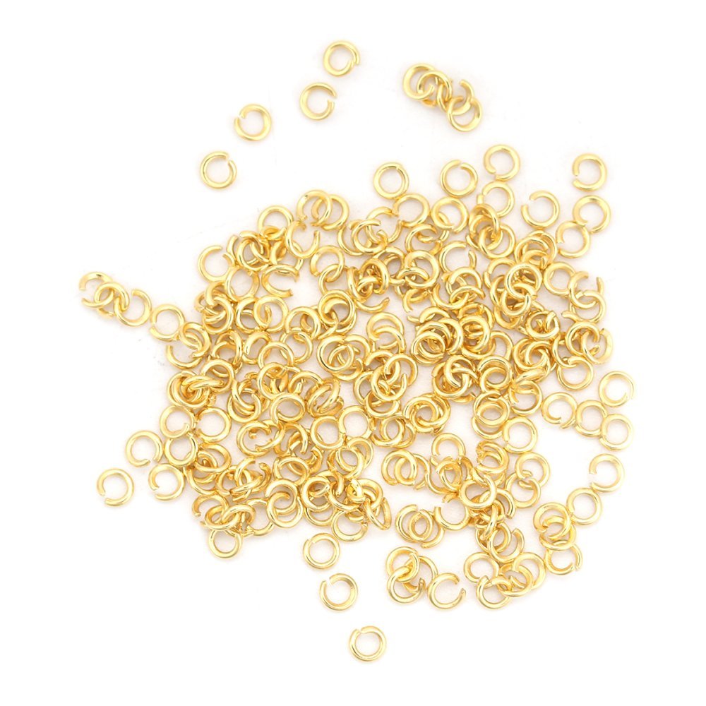 20 Öppna ledringar 03 mm Rostfritt stål förgyllt nr 02