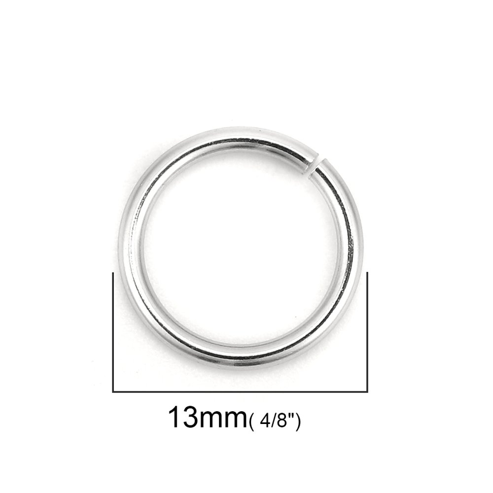 20 öppna anslutningsringar 13 mm Rostfritt