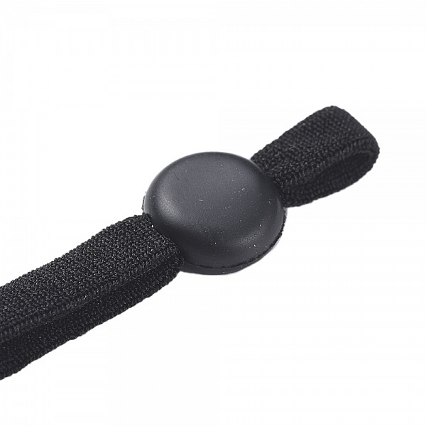 20 svarta elastiska band med justerbart sp&auml;nne f&ouml;r masker.