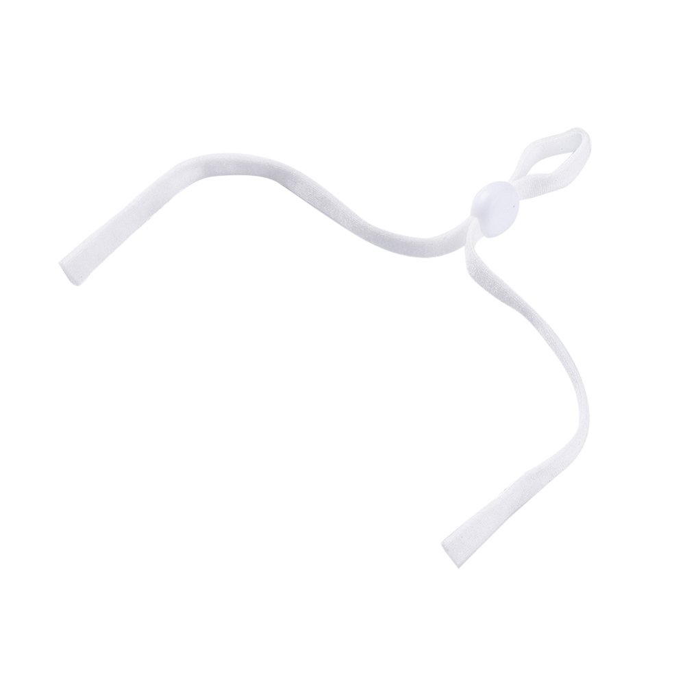 20 vita elastiska band med justerbart spänne för masker.