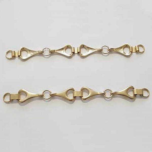 20 Cm De Chaine style Mors &agrave; Cheval en Zamak N&deg;01 Dor&eacute;