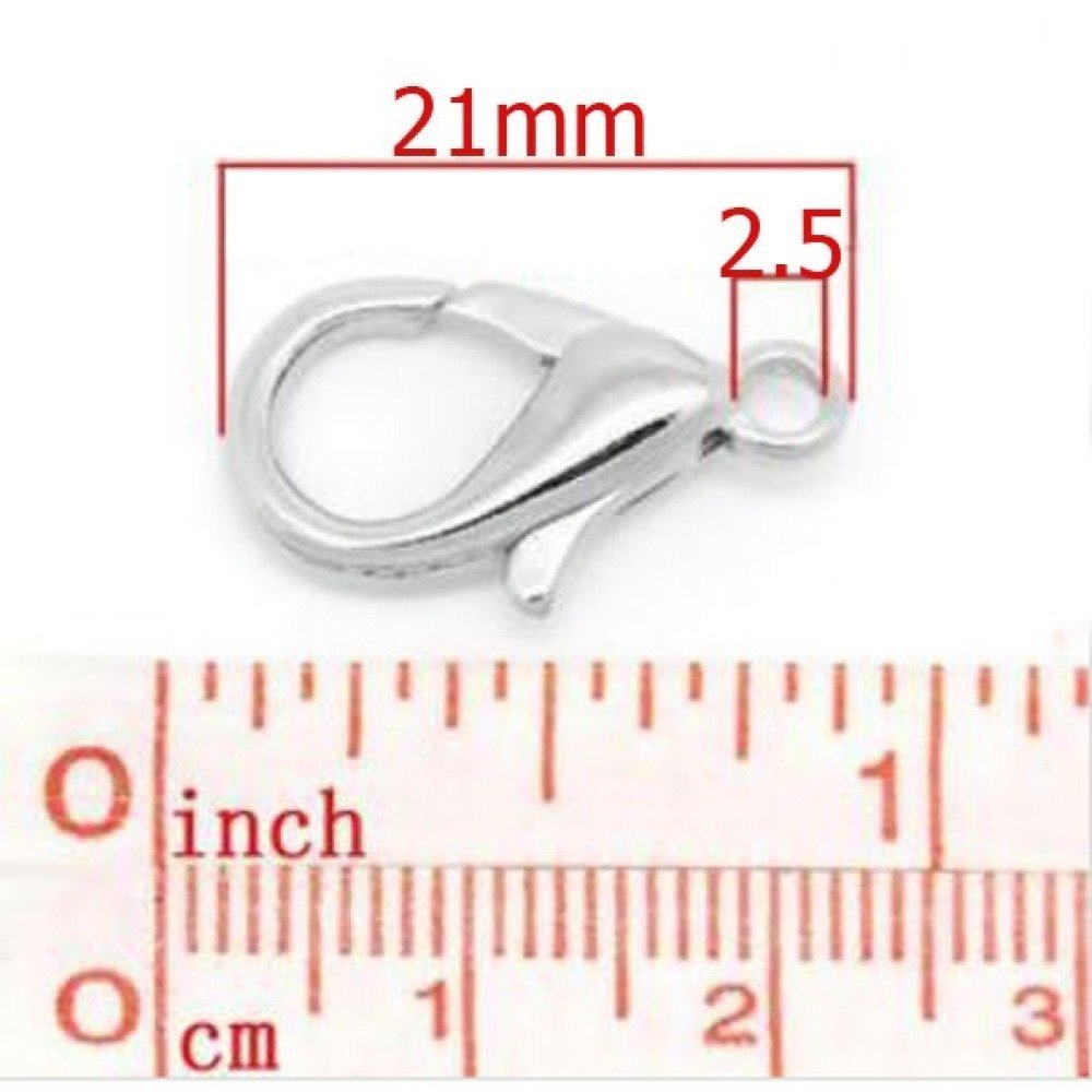 20 karbinhakarspännen 21 x 12 mm.