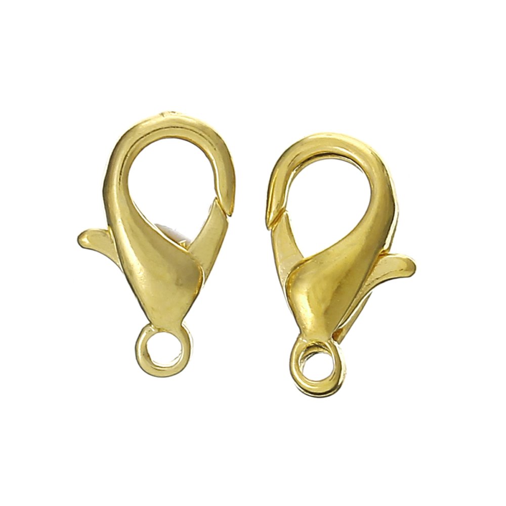 20 karbinhakarbiner 10 x 06 mm guldpläterade