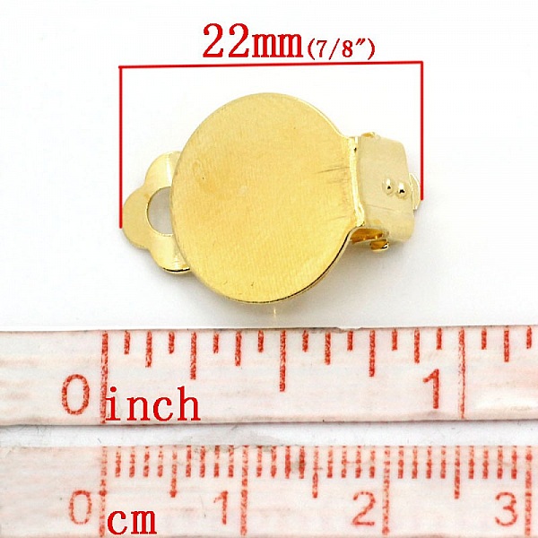 20 &ouml;rh&auml;ngen med clips Plateau 15 mm guld