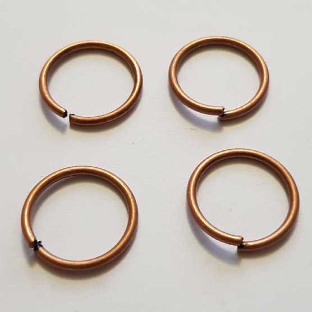 20 öppna ledringar 20 mm 02 silverpläterad koppar