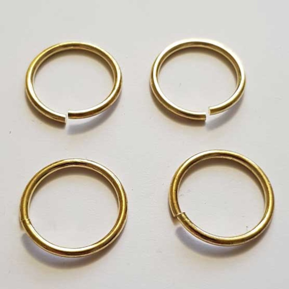 20 öppna förbindningsringar 20 mm 02 metall silverpläterad Guld