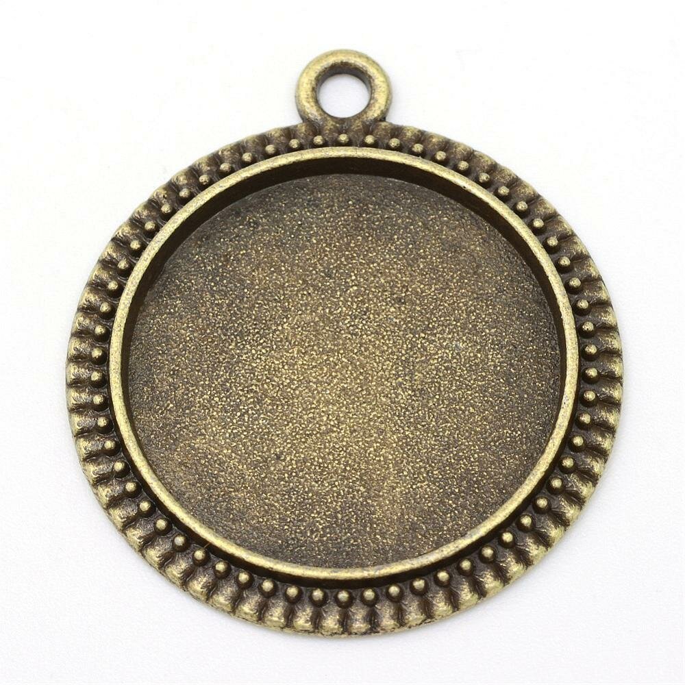 20 x 20mm Brons cabochon hållare, cabochon hängare 34AB