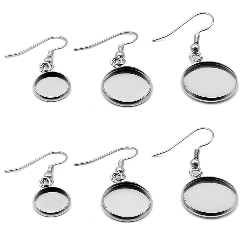 20 hållare för örhängen 12 mm N°06 Silver