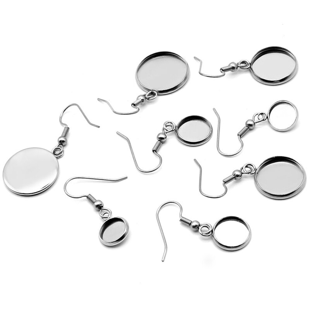 20 hållare för örhängen 12 mm N°06 Silver