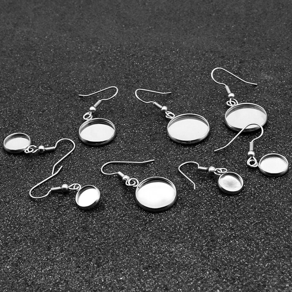 20 hållare för örhängen 12 mm N°06 Silver