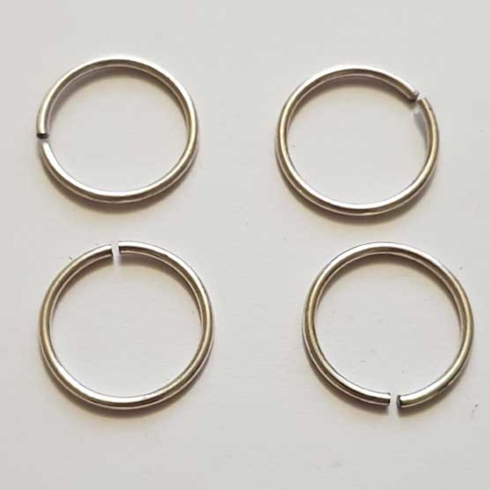 25 öppna förbindningsringar 20 mm 01 metall silver