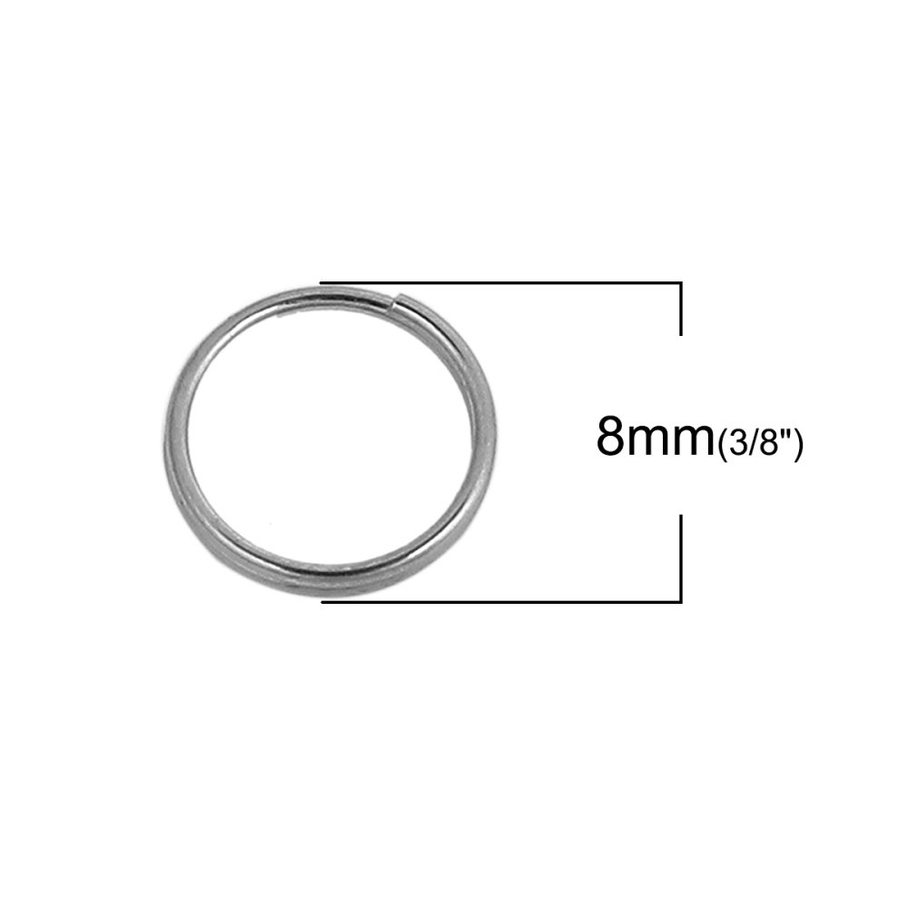 2 dubbla kopplingsringar 08 mm rostfri