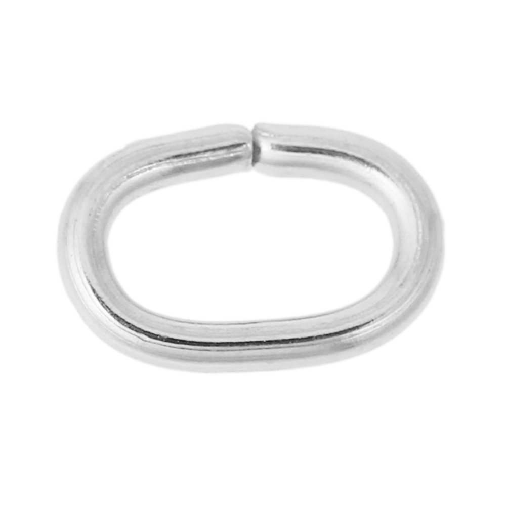 2 öppna ovala fogringar 07 X 5 mm Rostfritt stål