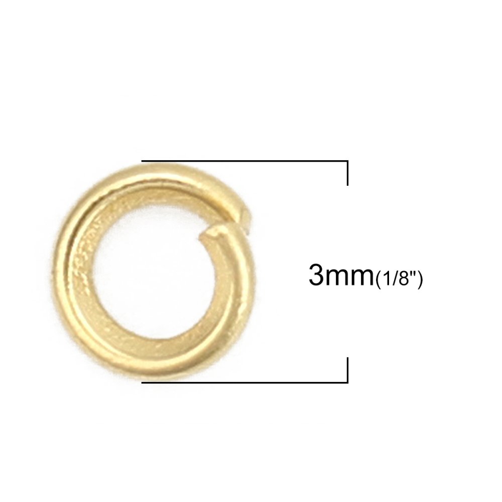 2 Öppna ledringar 03 mm Rostfritt stål förgyllt nr 02