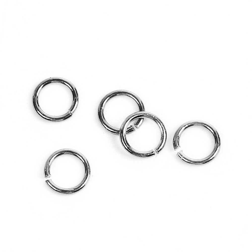 2 öppna kopplingsringar 04 mm Rostfritt stål nr 01-02