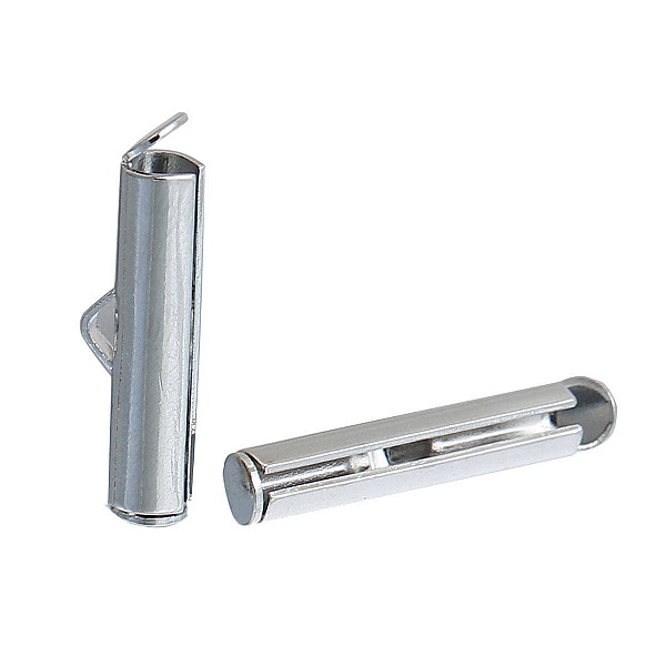 2 kopparr&ouml;rsp&auml;nnen, silver matt, 20x6mm-845 