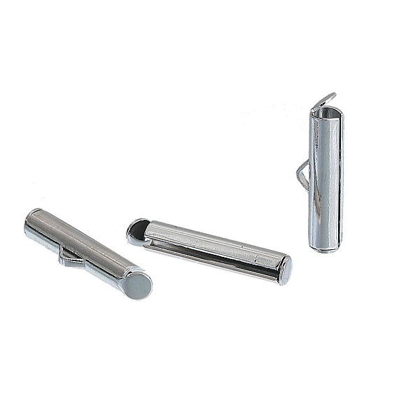 2 kopparr&ouml;rsp&auml;nnen, silver matt, 20x6mm-845 