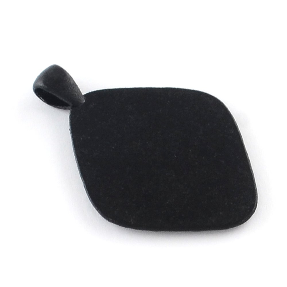 2 x 25 X 18 mm Svart cabochonhållare, cabochonhängare 304-20