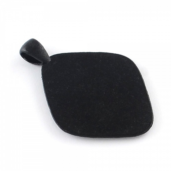 2 x 25 X 18 mm Svart cabochonh&aring;llare, cabochonh&auml;ngare 304-20