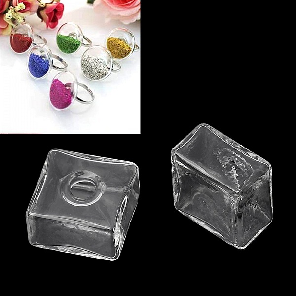 5 glaskulor fyrkantiga 20 mm f&ouml;r att fylla